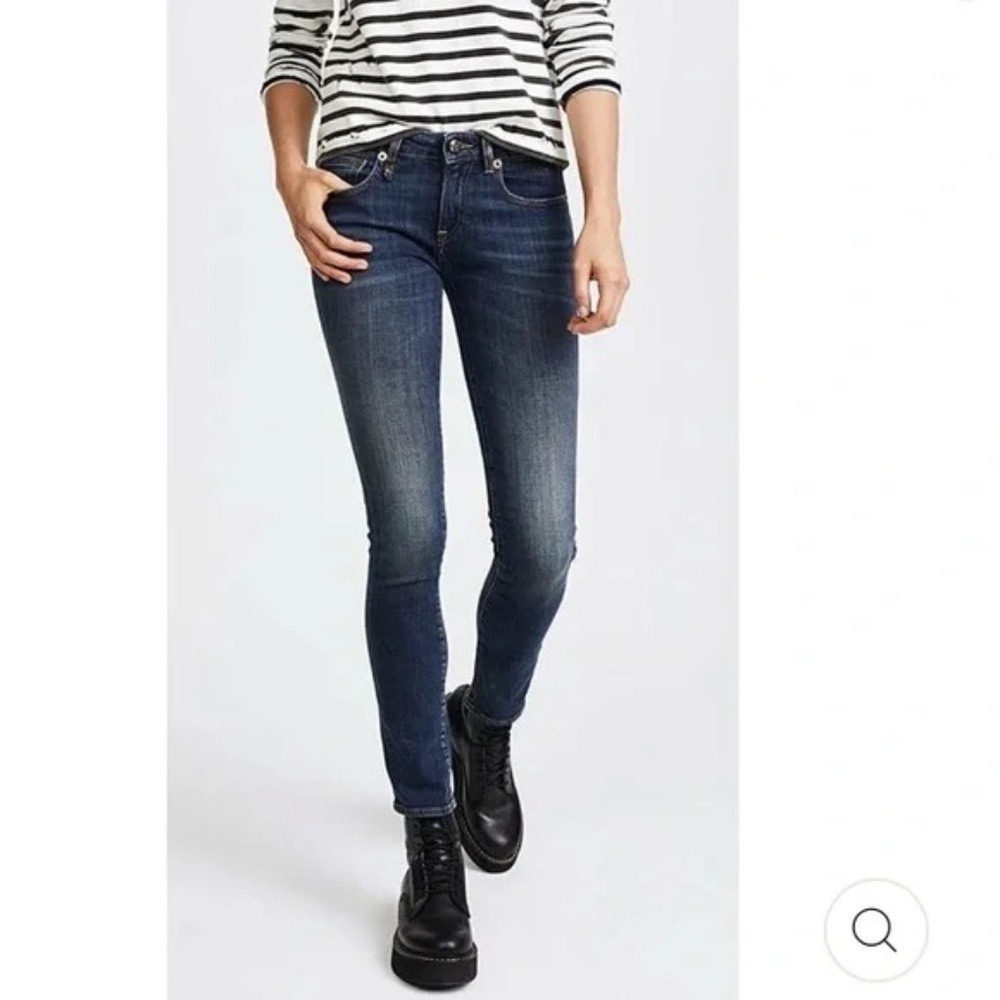 R13 Kate Skinny Jeans Size 28 Seattle Vintage Ripped Low Rise Made In Italy